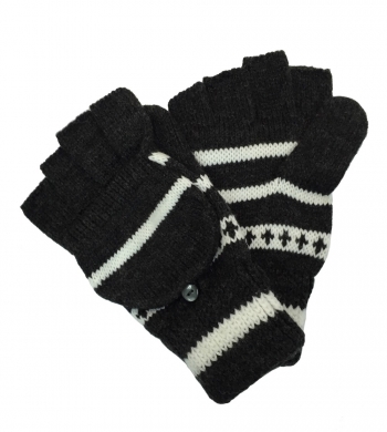 Ladies Gloves with Cover in Stripes/Jacq Pattern